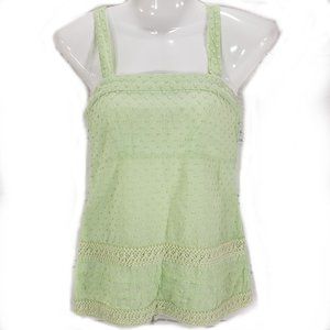 Fossil Mint Pinafore Tank Swiss Dot